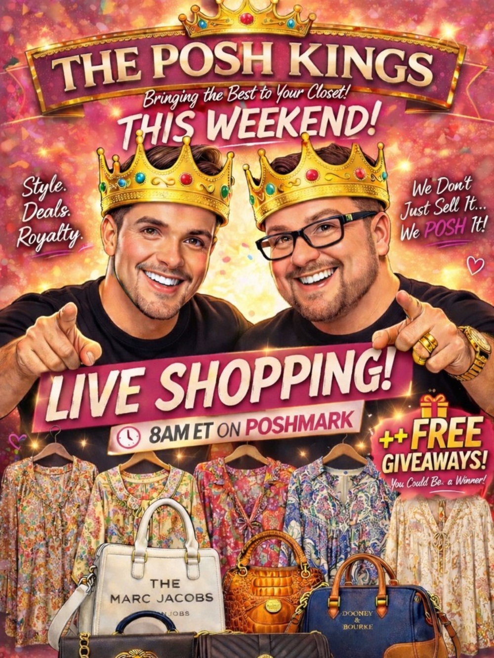 MAJOR GIVEAWAYS, POL, EASEL, NEW BAGS , S-3X, BRAHMIN, VERSACE, MARC JACOBS